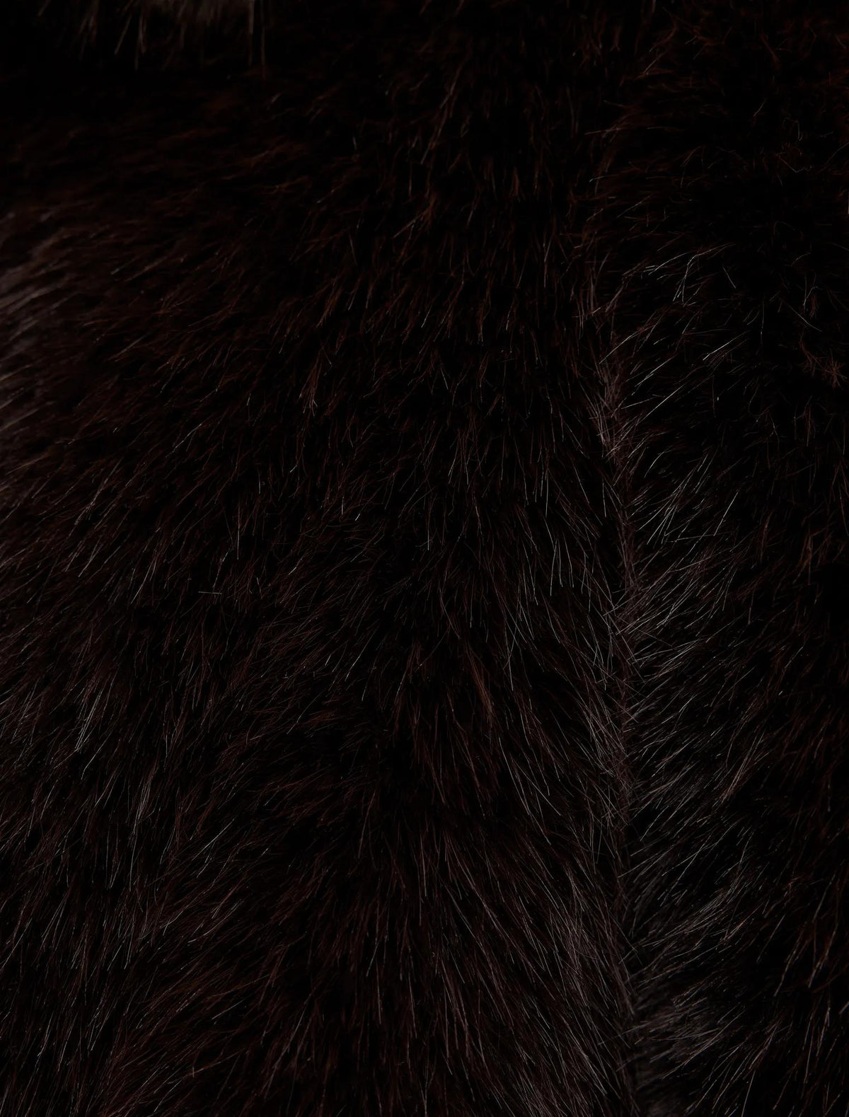 Paige Long Hair Fur Short Jacket Chocolate