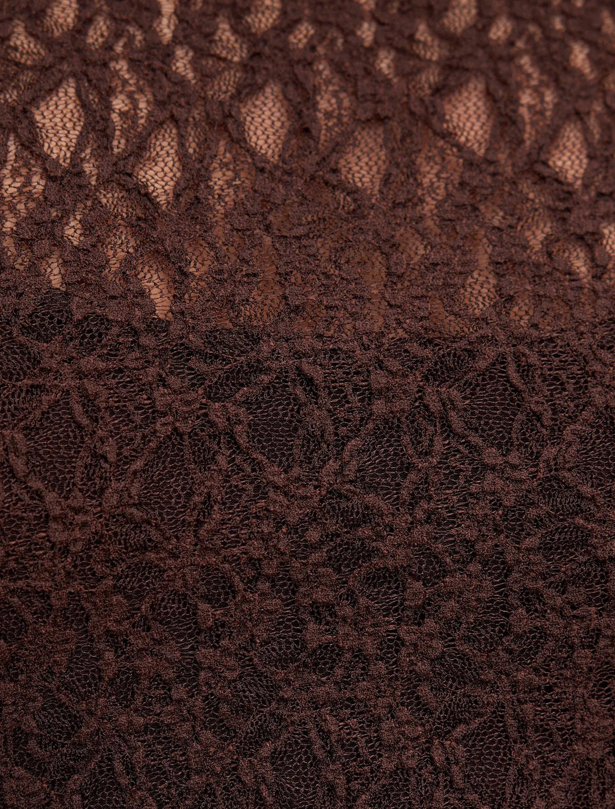 Alex Lace Long Sleeve Top Chocolate