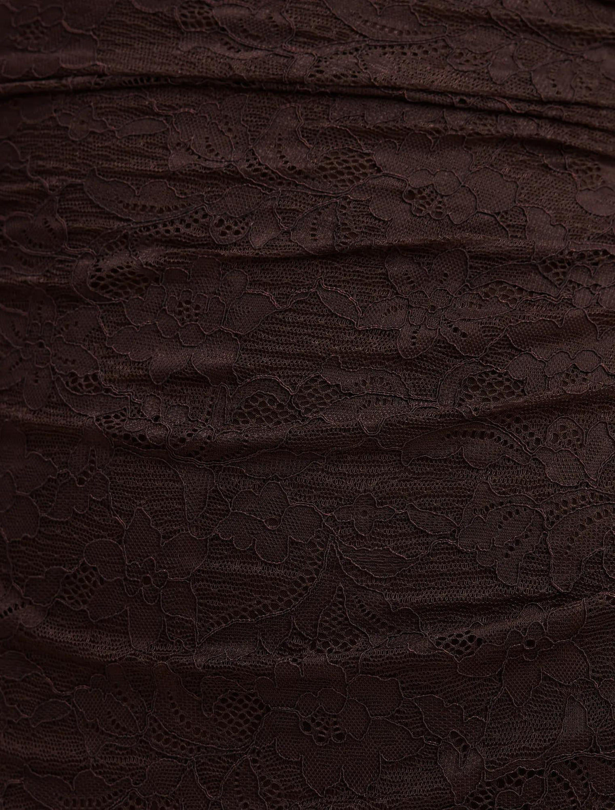 Paris Lace Asymmetric Midi Dress Chocolate