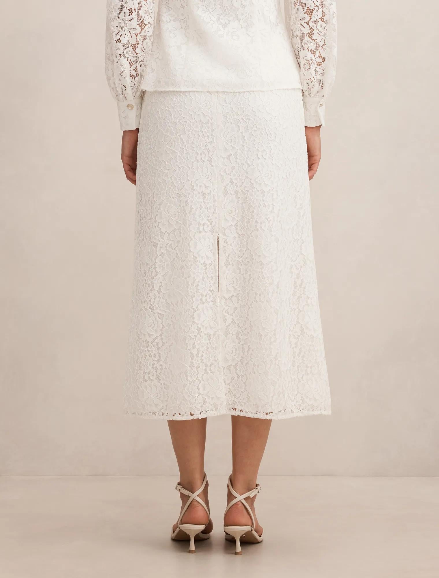 Loretta Lace Midi Skirt Porcelain Co-Ord