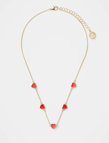 Harlie Heart Necklace Red_mannequin