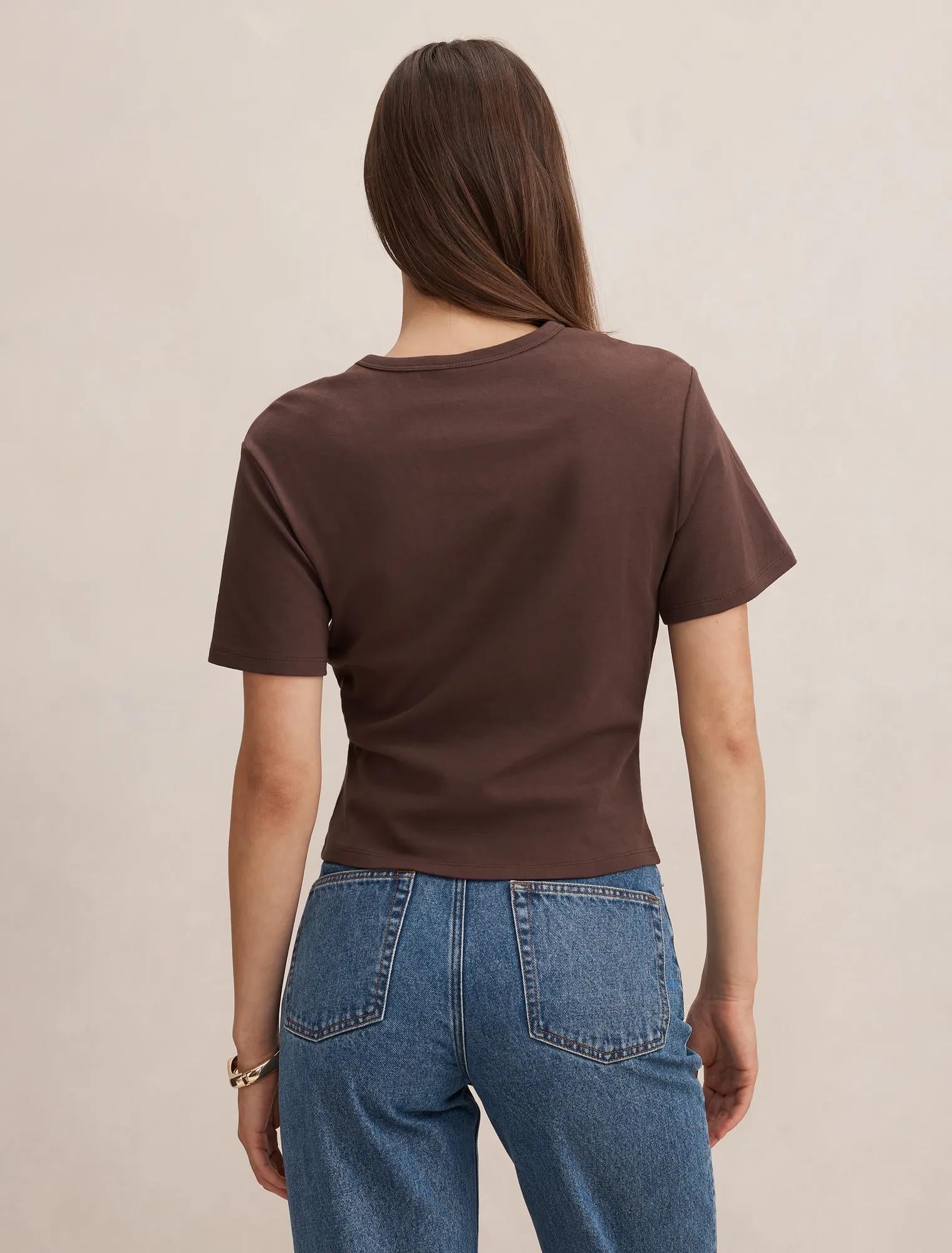 Lani Hardware Detail Tee Bark