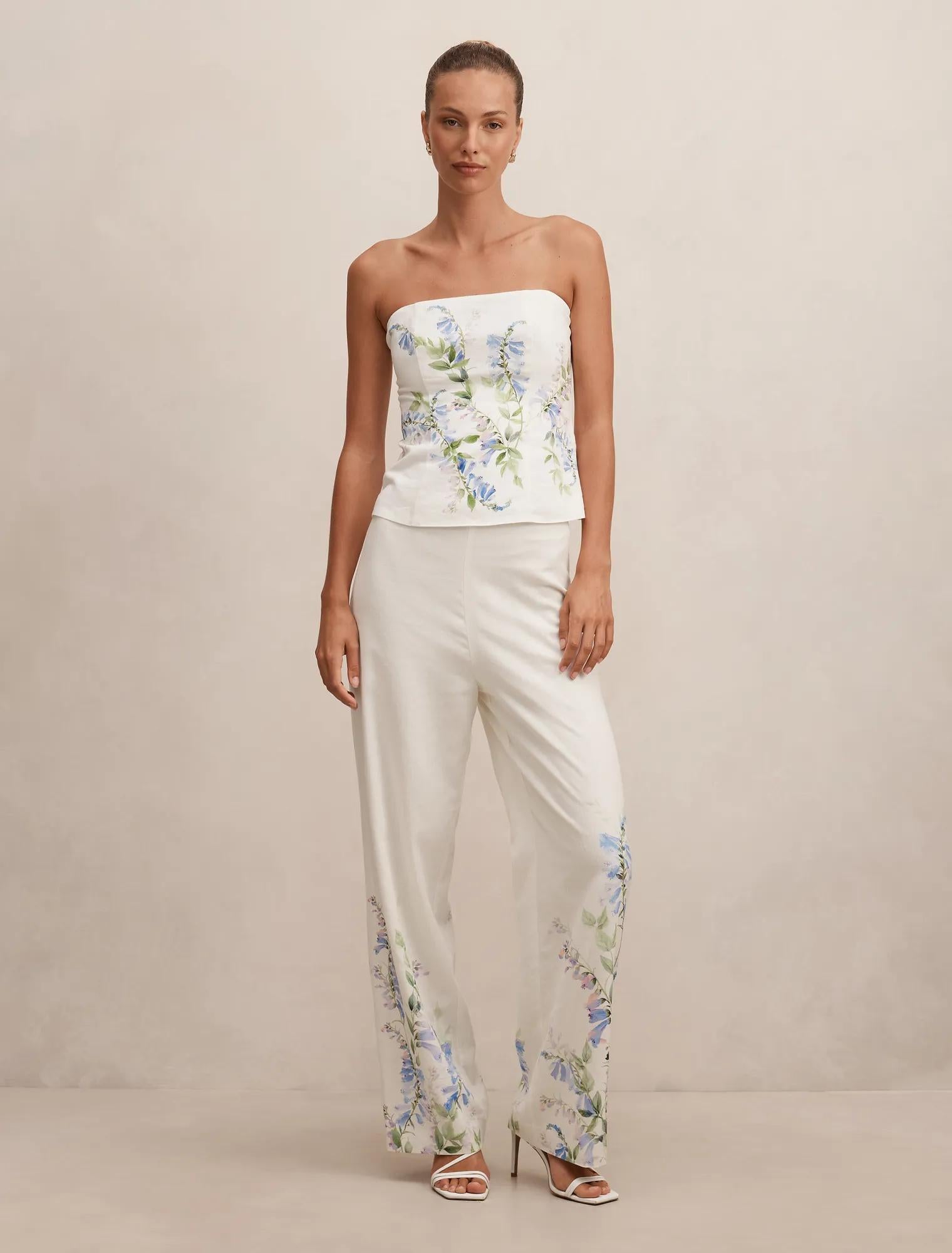 Soleil Placement Print Top Wisteria Co-ord