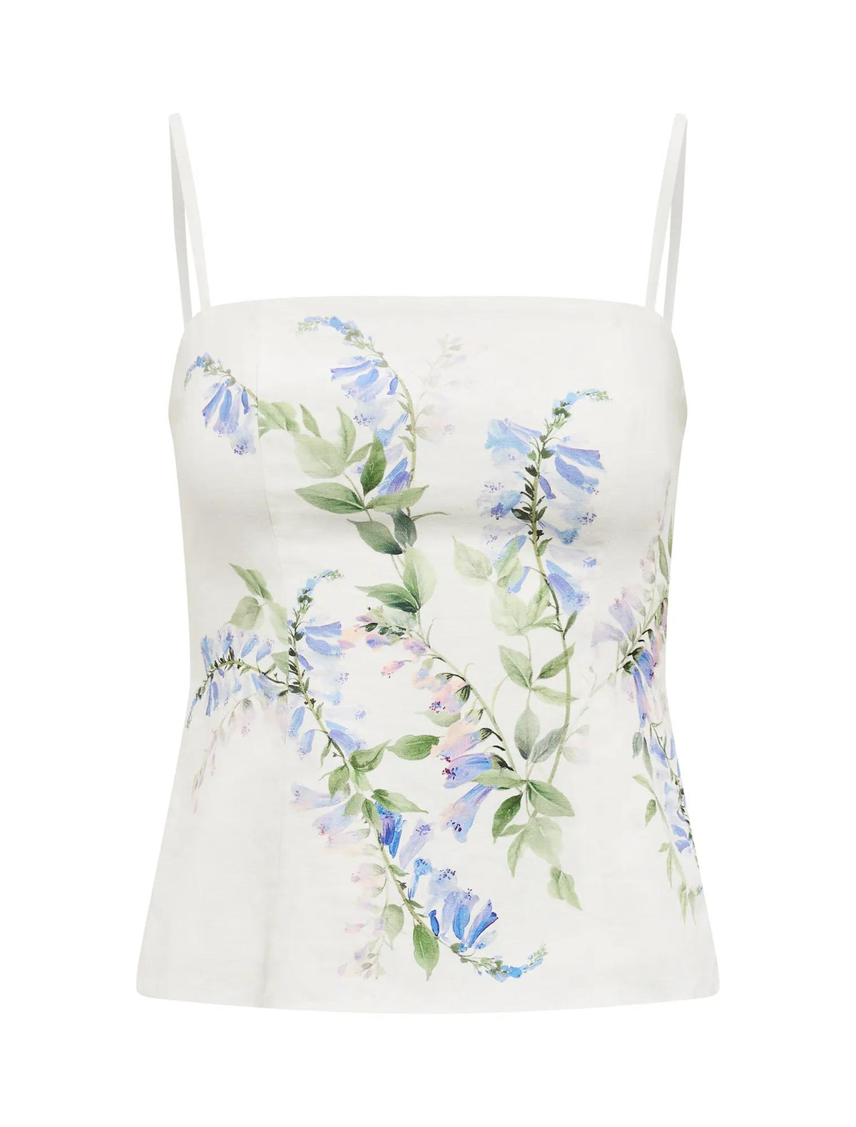 Soleil Placement Print Top Wisteria Co-ord_mannequin