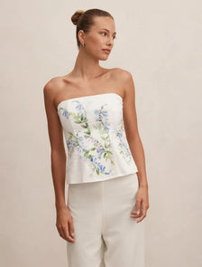 Soleil Placement Print Top Wisteria Co-ord