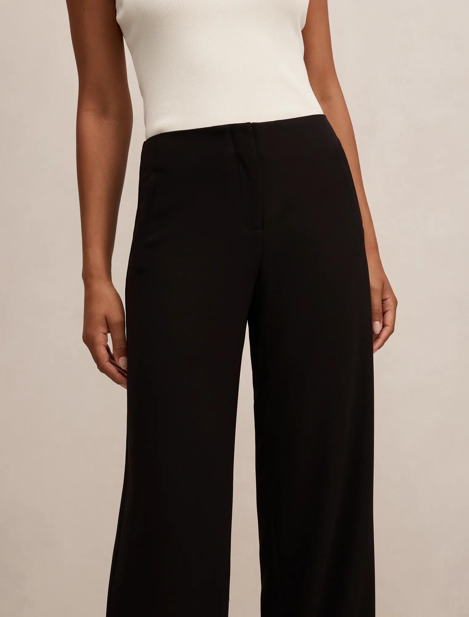 Lizzie Mid Rise Pants Black Suit