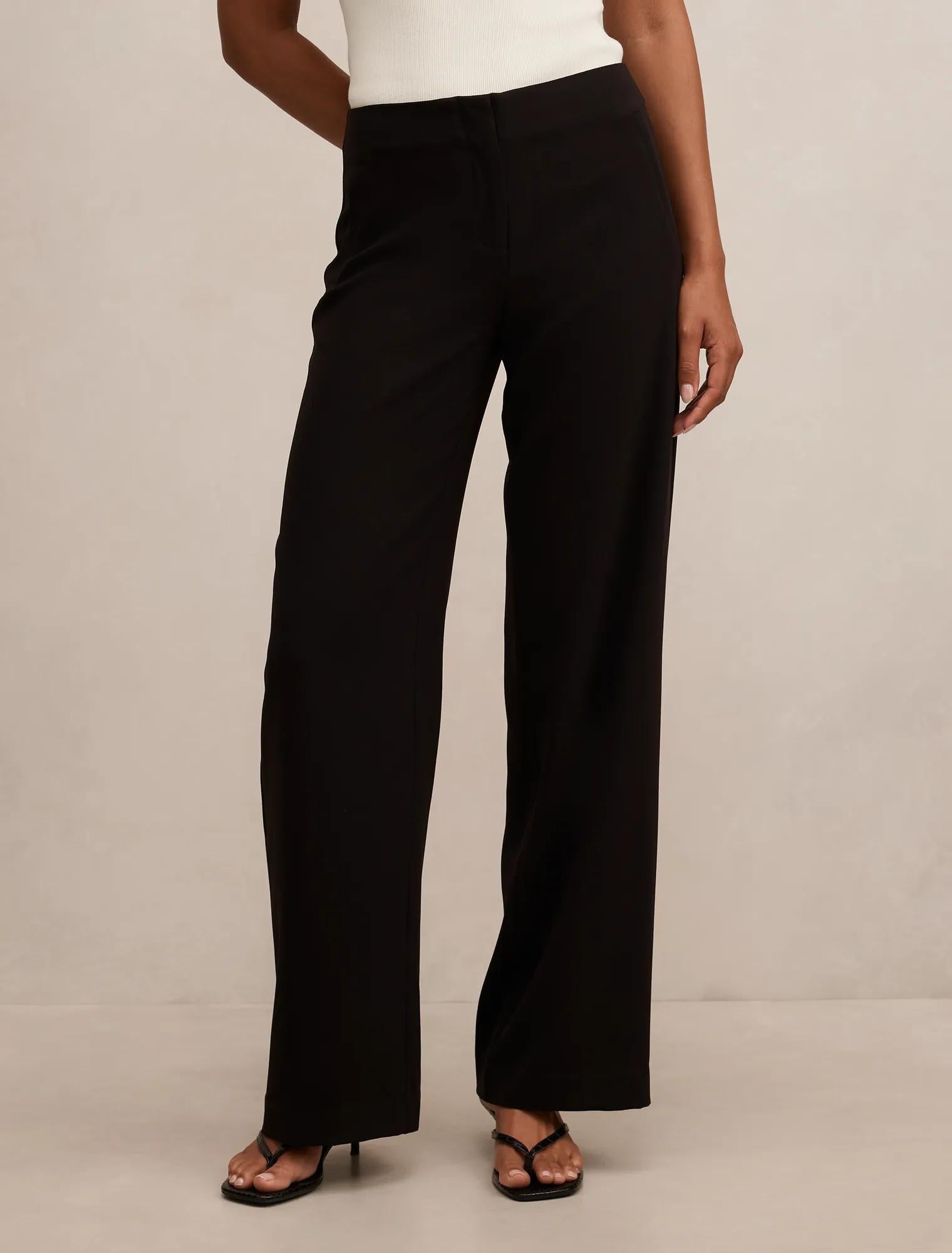 Lizzie Mid Rise Pants Black Suit