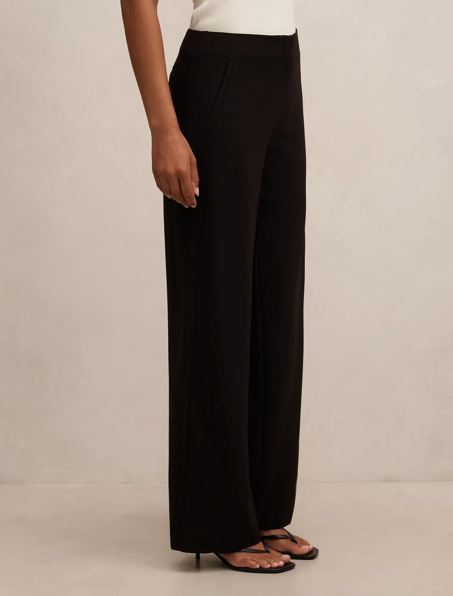 Lizzie Mid Rise Pants Black Suit
