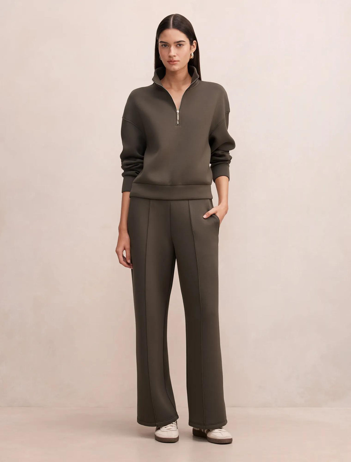 Hunter Wide Leg Lounge Pants Sage Moss