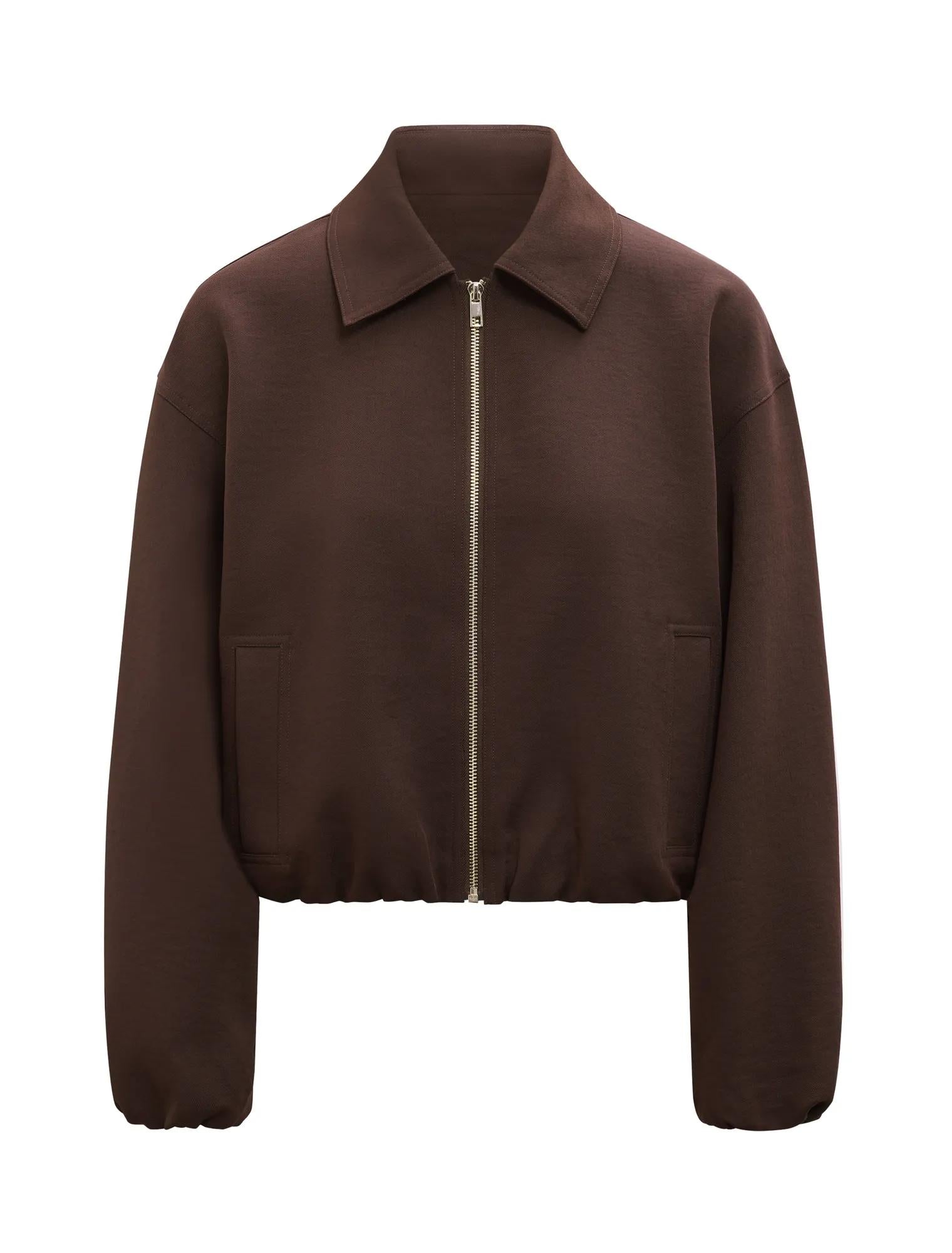 Lana Twill Jacket Dark Chocolate