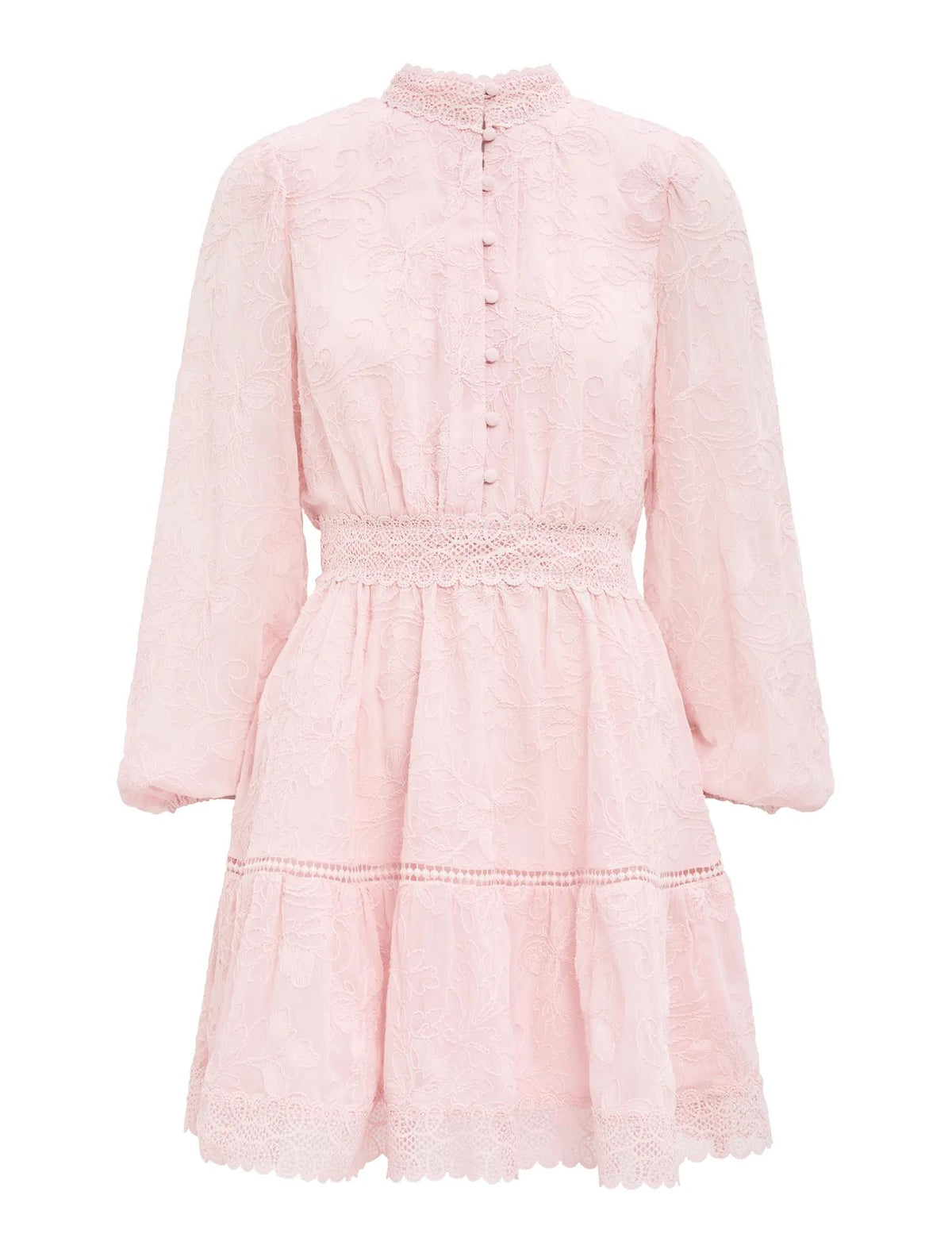 Thalia Embroidered Skater Mini Soft Pink_mannequin