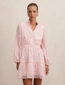Thalia Embroidered Skater Mini Soft Pink