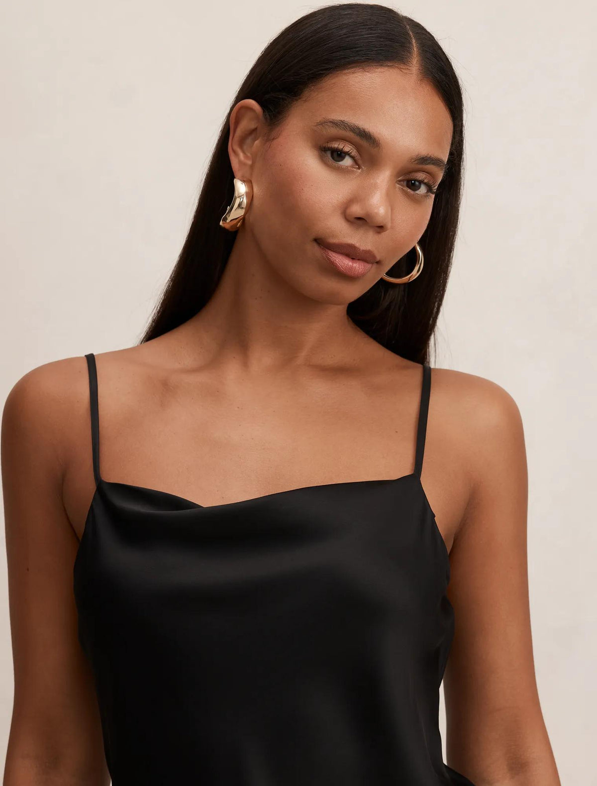 Tamsyn Satin Cami Black
