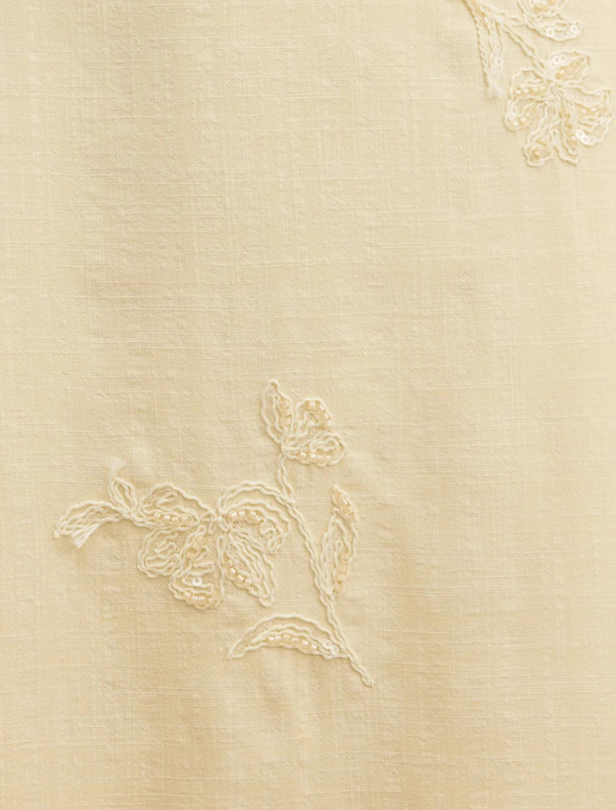 Tiffany Embroidery Sequin Midi Spring Daffodil