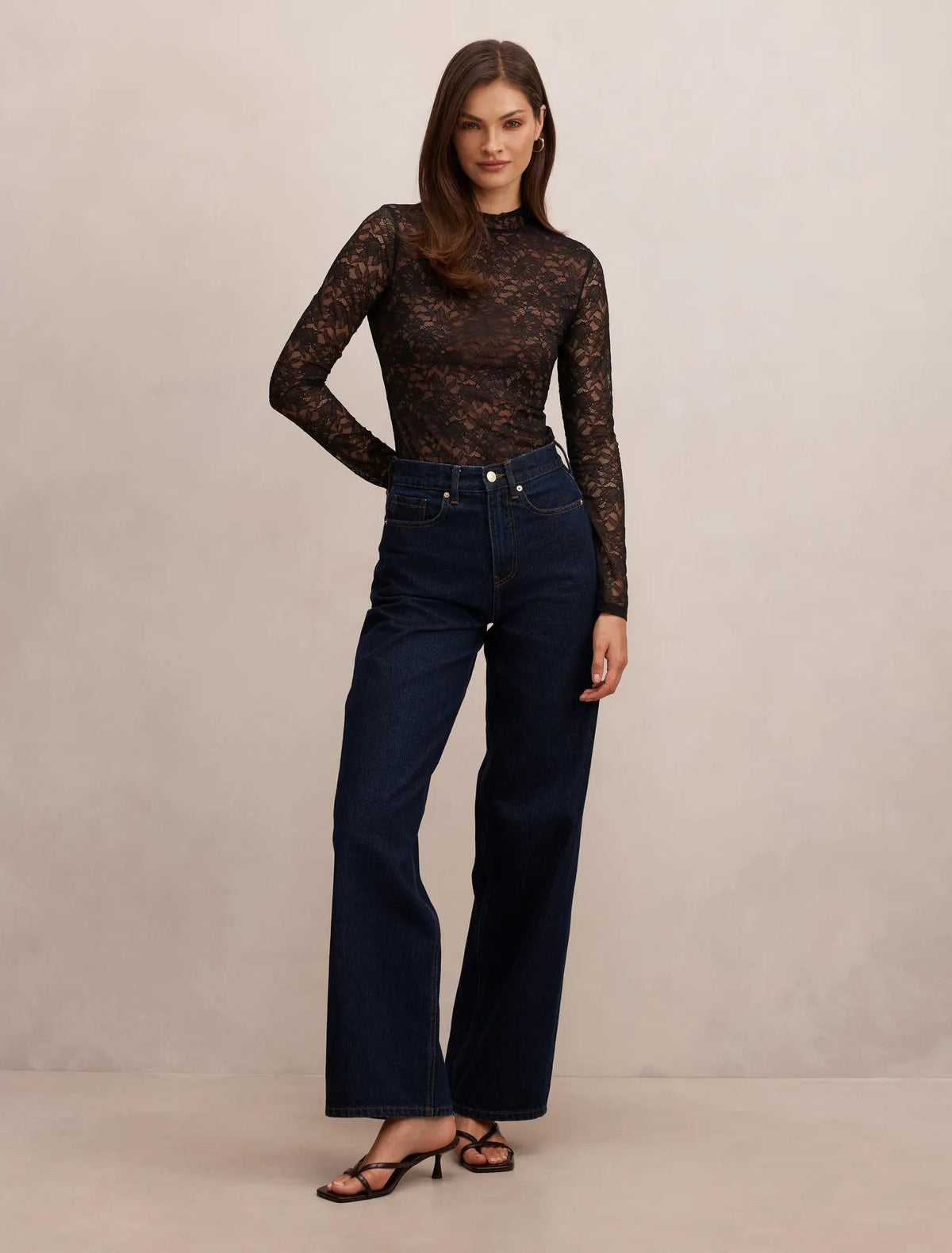 Bea Lace Bodysuit Black