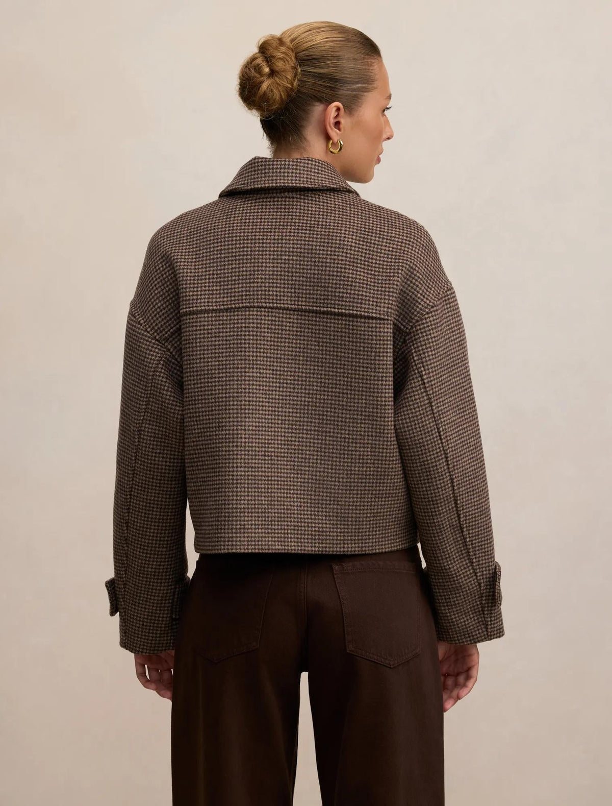 Kaylee Check Cropped Jacket Micro Check