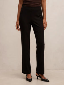Piper Ponte Straight Leg Pants Black