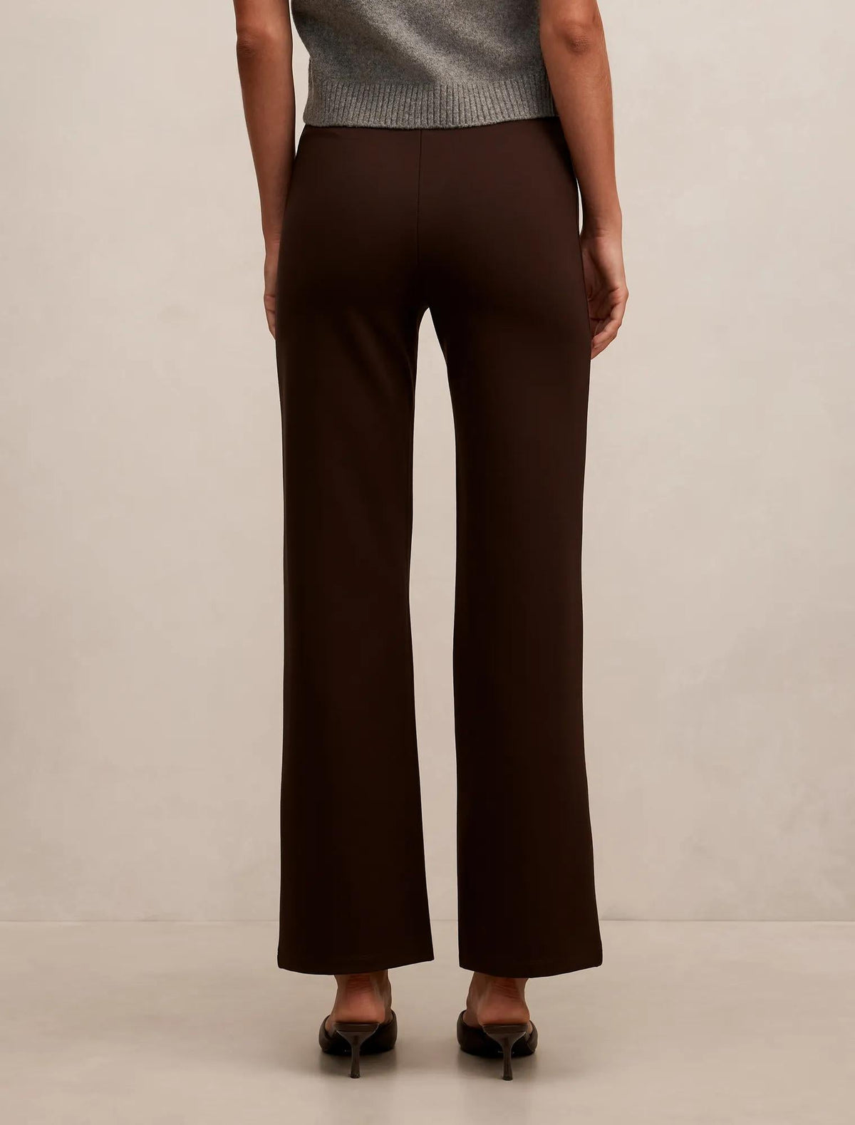 Piper Ponte Straight Leg Pant Chocolate