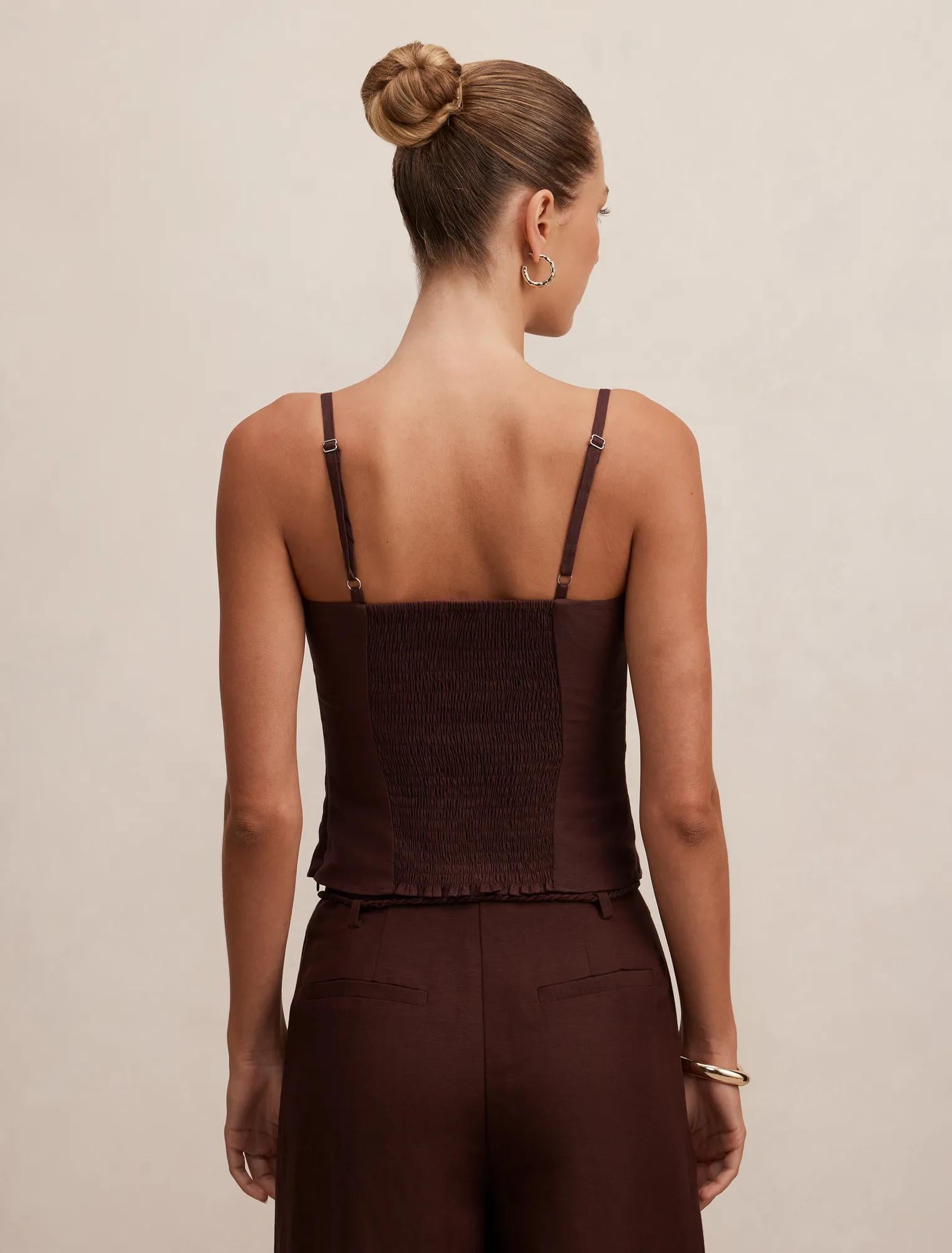 River Corset Top Chocolate