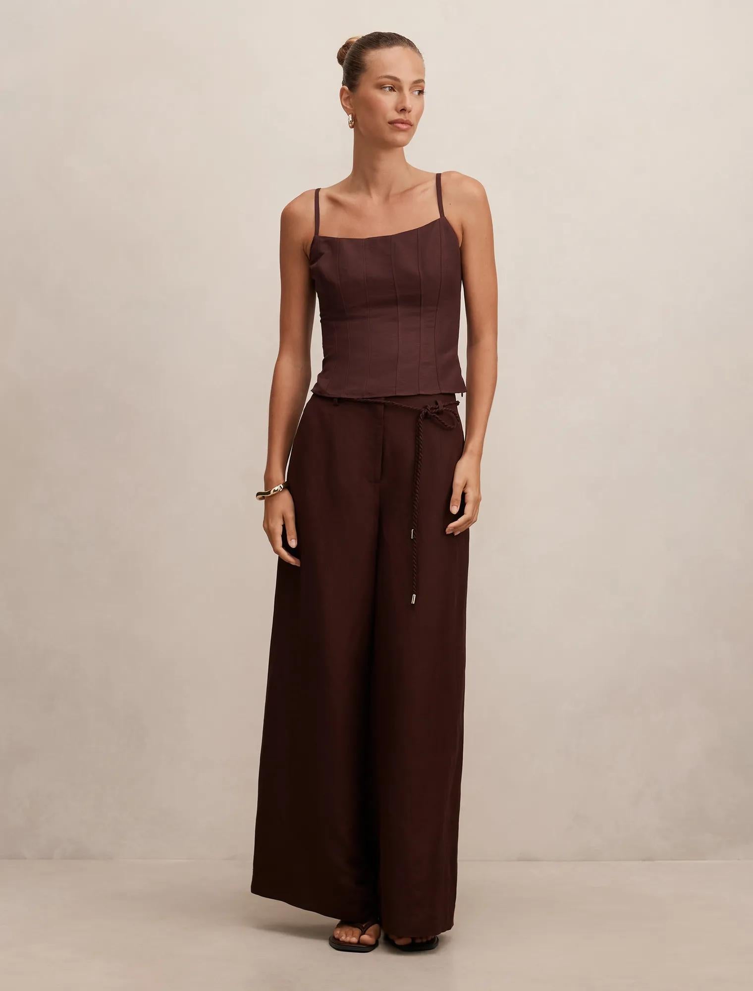 River Corset Top Chocolate