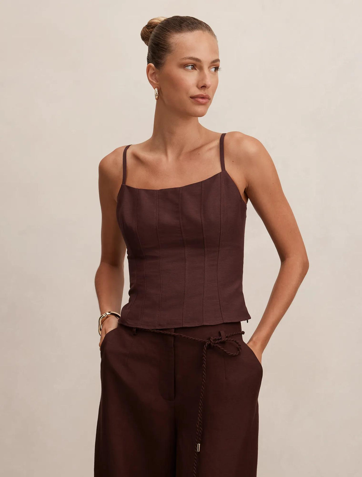 River Corset Top Chocolate
