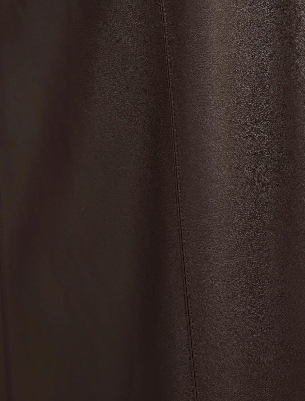 Isla Vegan Leather Midi Skirt Chocolate