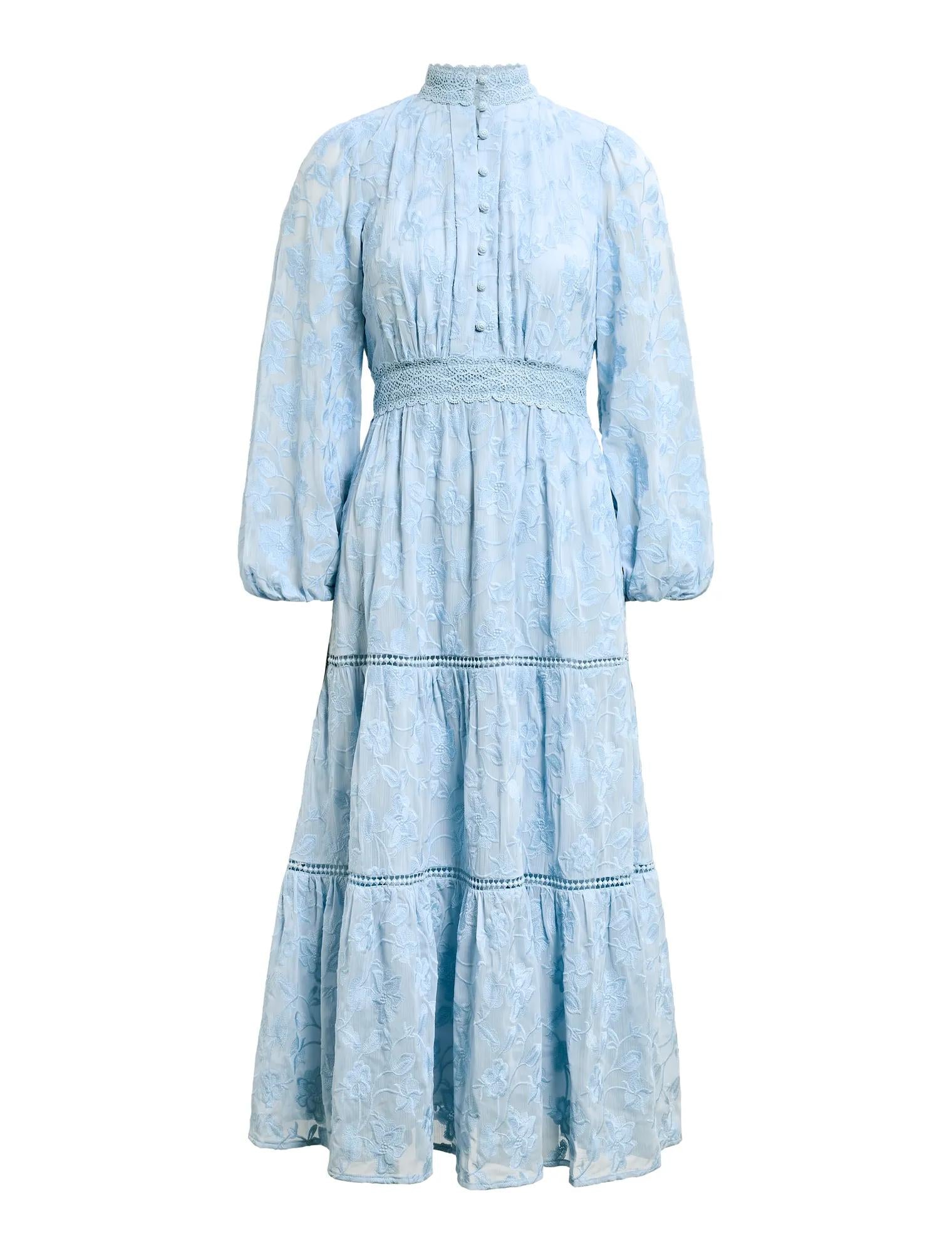 Nala Embroidered Midi Dress Soft Blue_mannequin