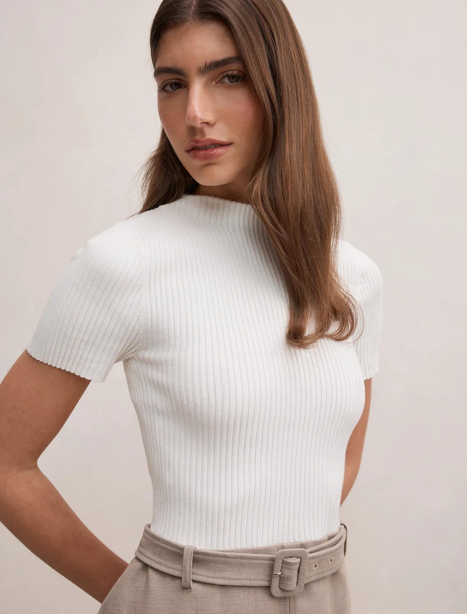 Maya Woven Mixed Mini Dress Neutral Set