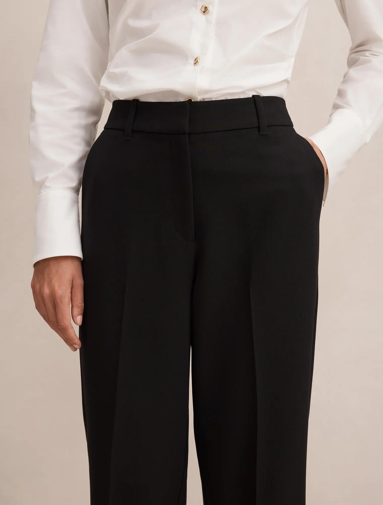 Ada Straight Leg Pants Black Suit
