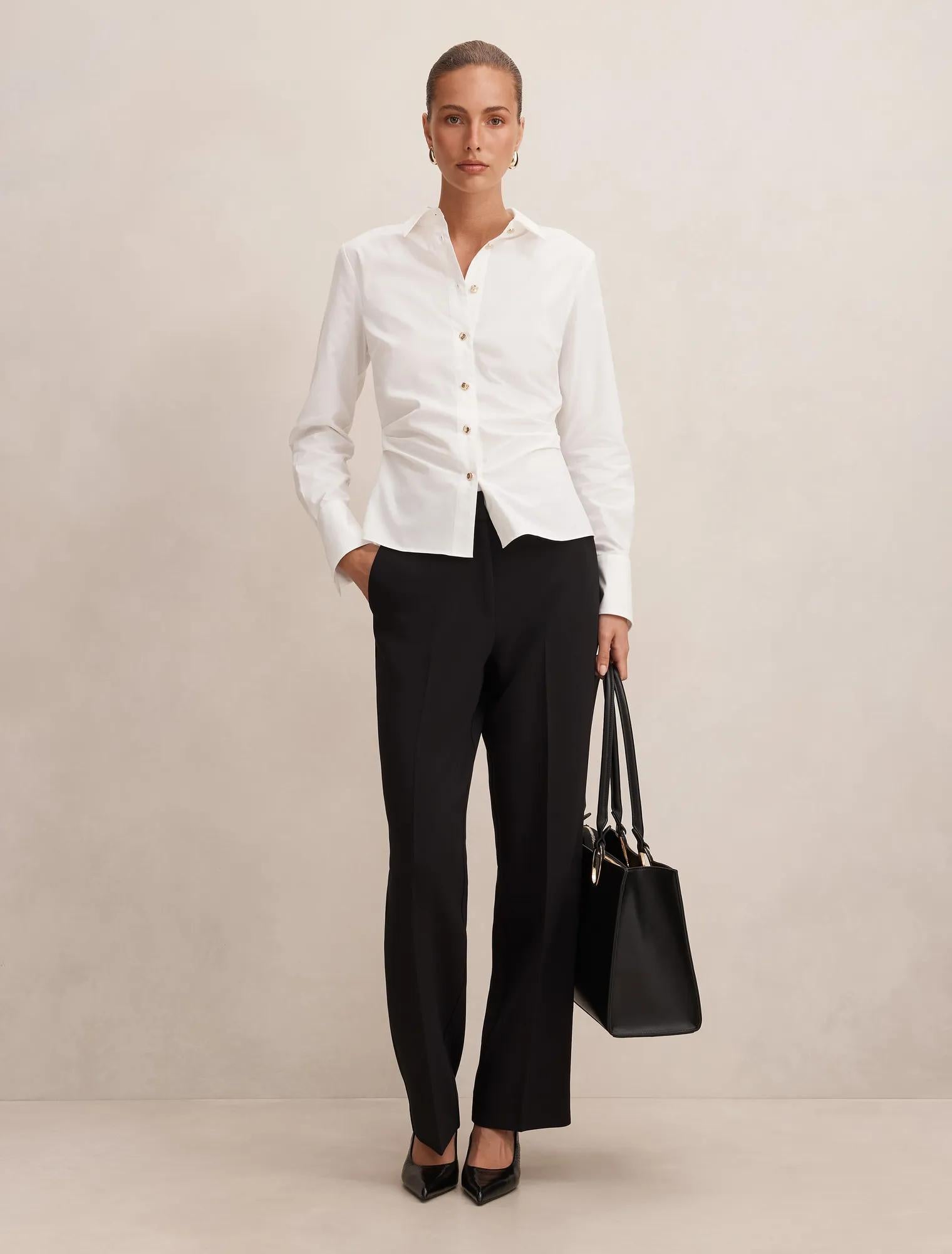 Ada Straight Leg Pants Black Suit