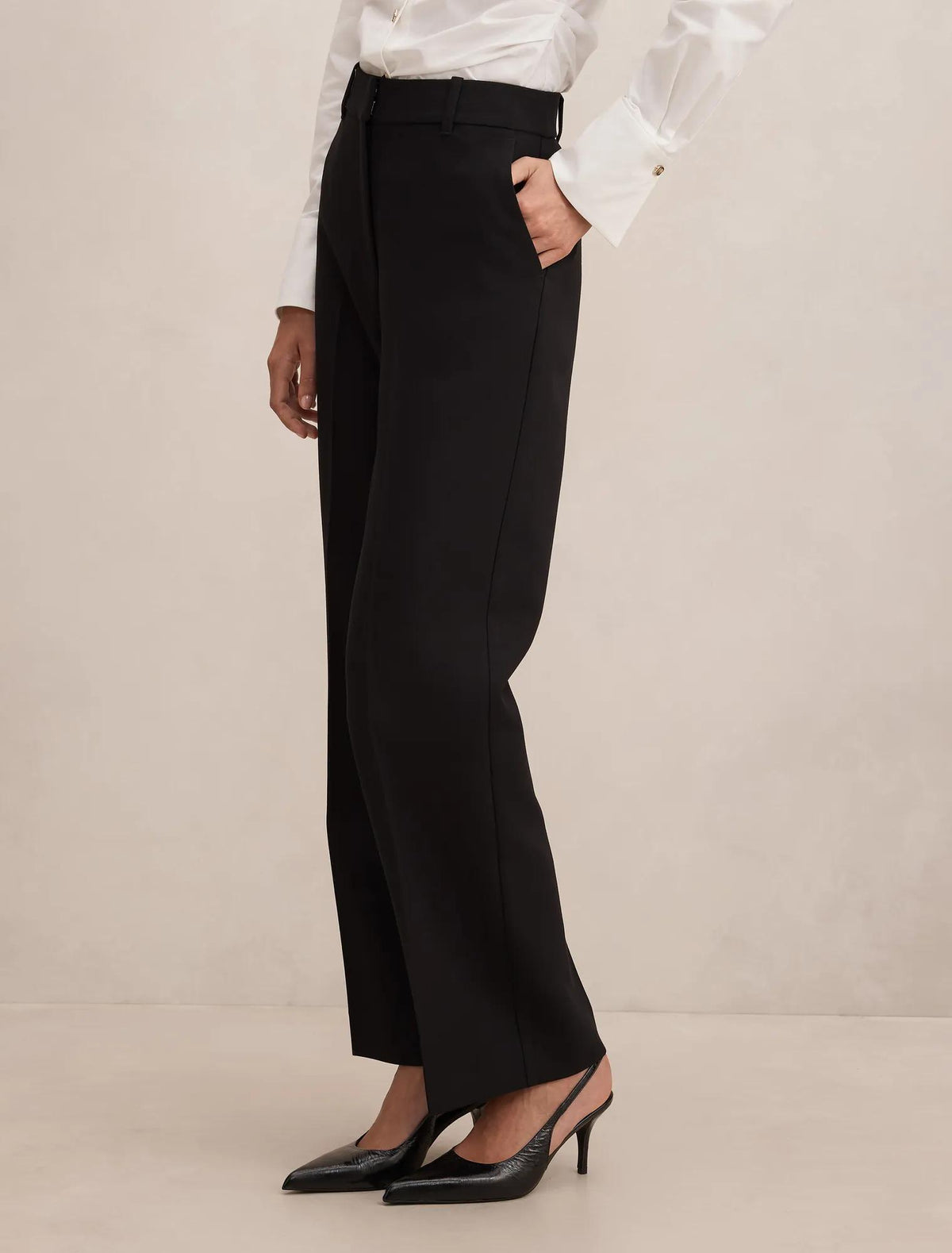 Ada Straight Leg Pants Black Suit
