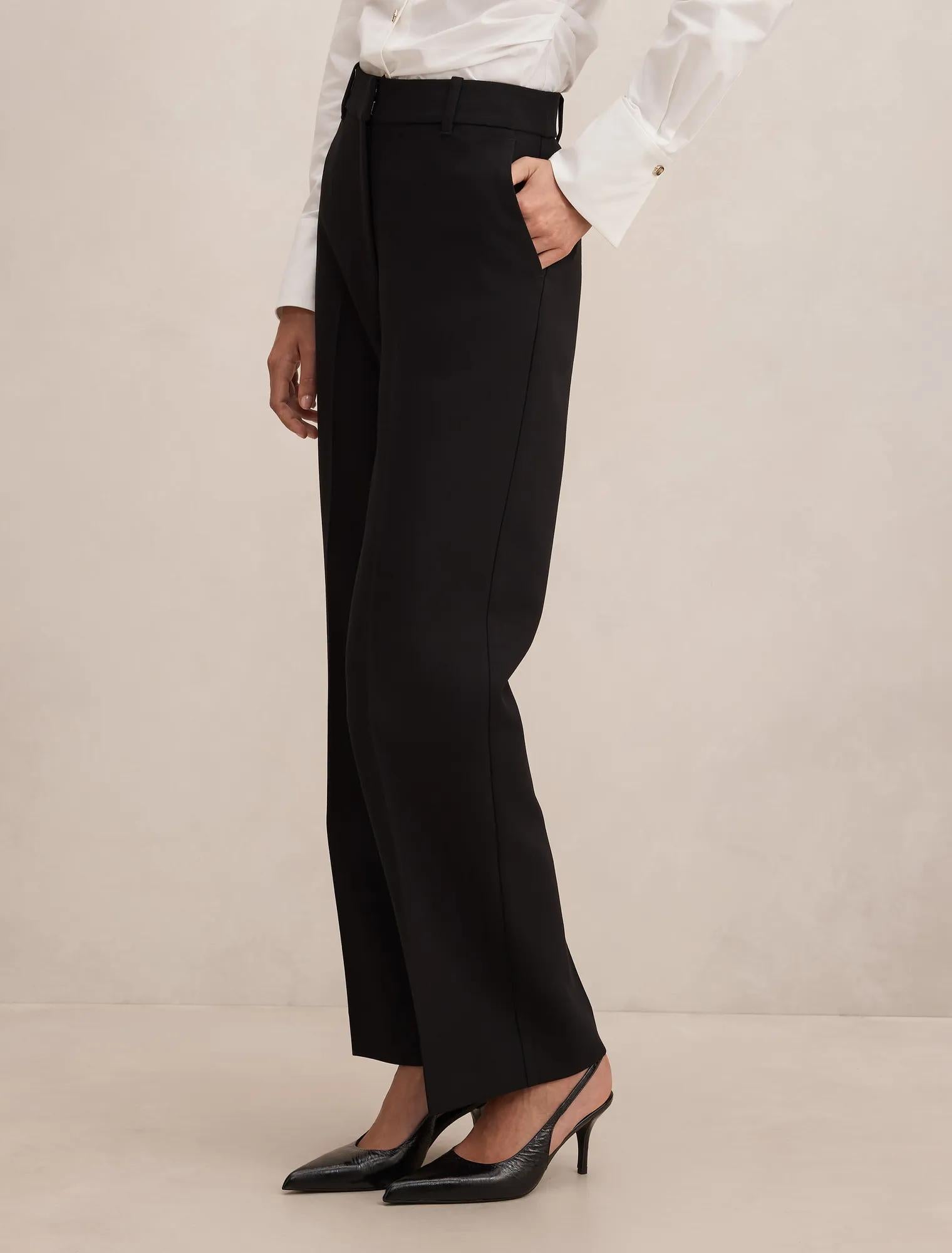 Ada Straight Leg Pants Black Suit