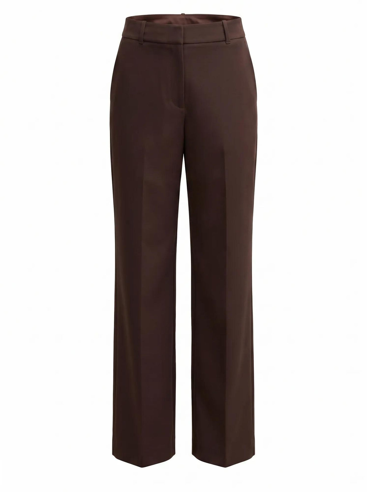 Ada Straight Leg Pants Chocolate Brown Suit_mannequin