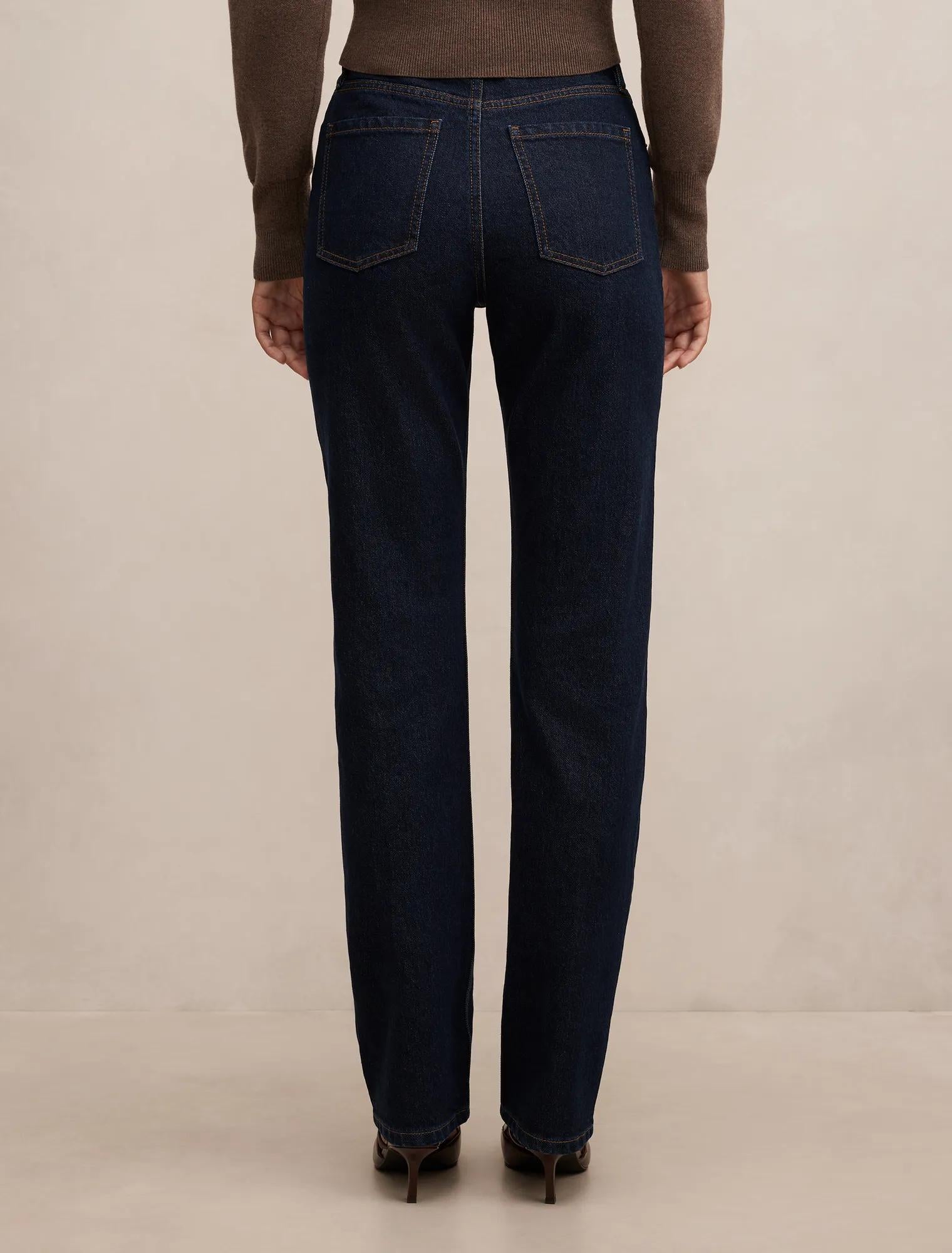 Devon High Rise Slim Jean Dark Indigo