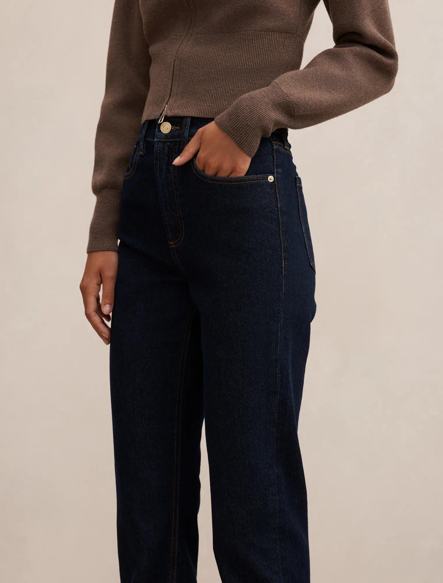 Devon High Rise Slim Jean Dark Indigo
