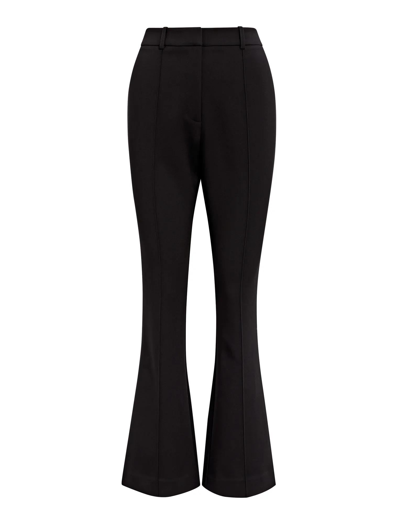 Melanie Pintuck Flare Pant Black_mannequin