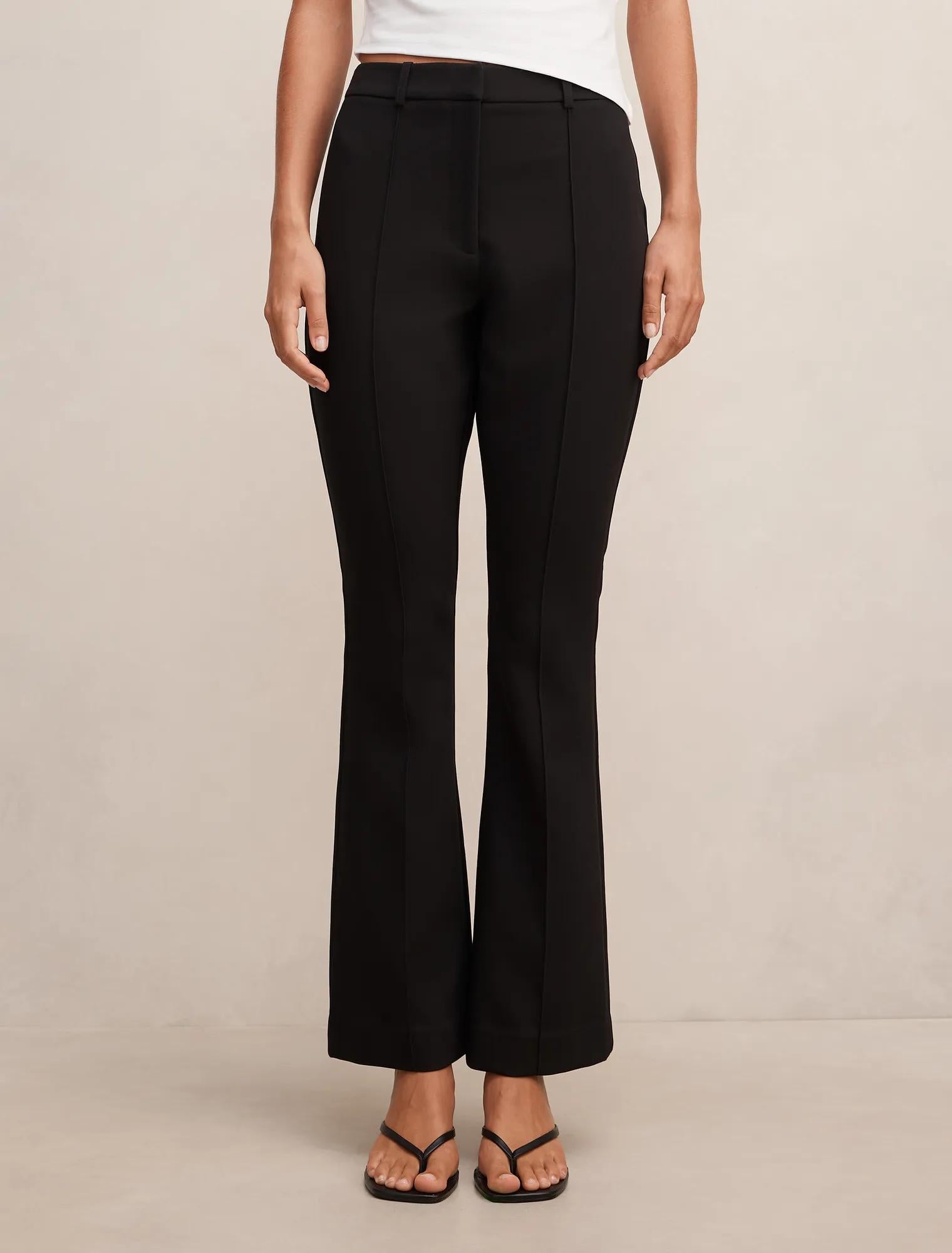 Melanie Pintuck Flare Pant Black