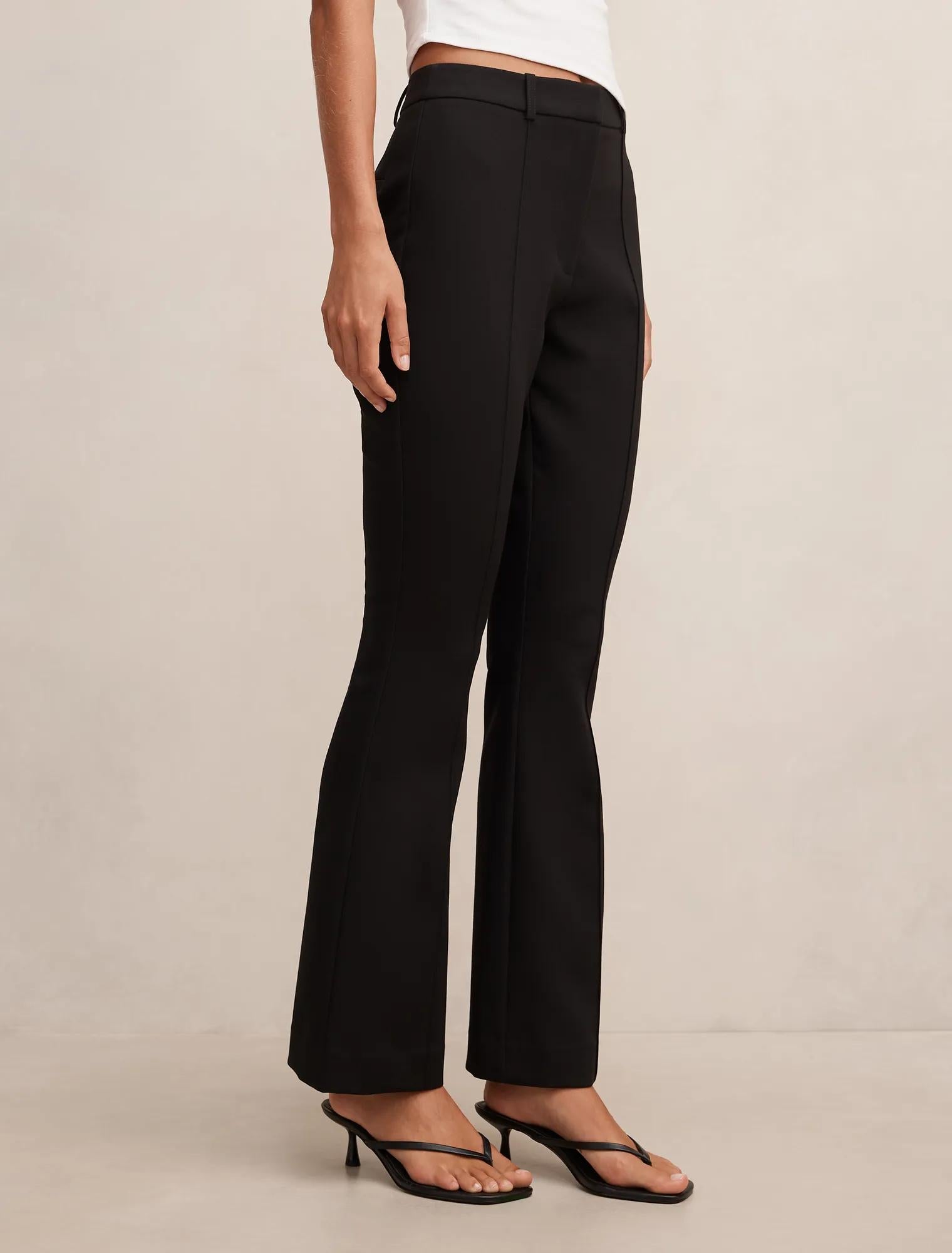 Melanie Pintuck Flare Pant Black