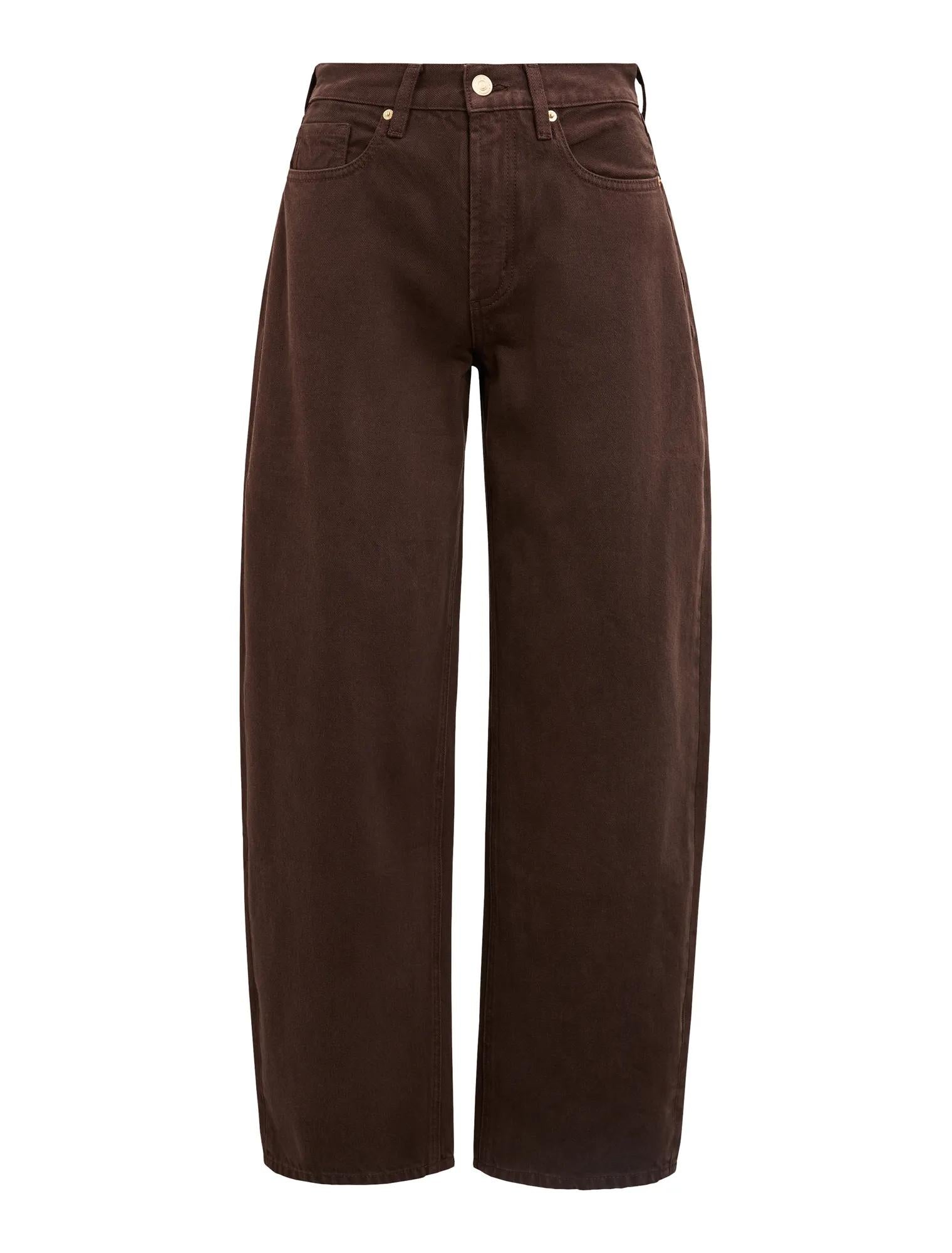 Emma Mid Rise Barrel Jeans Chocolate_mannequin