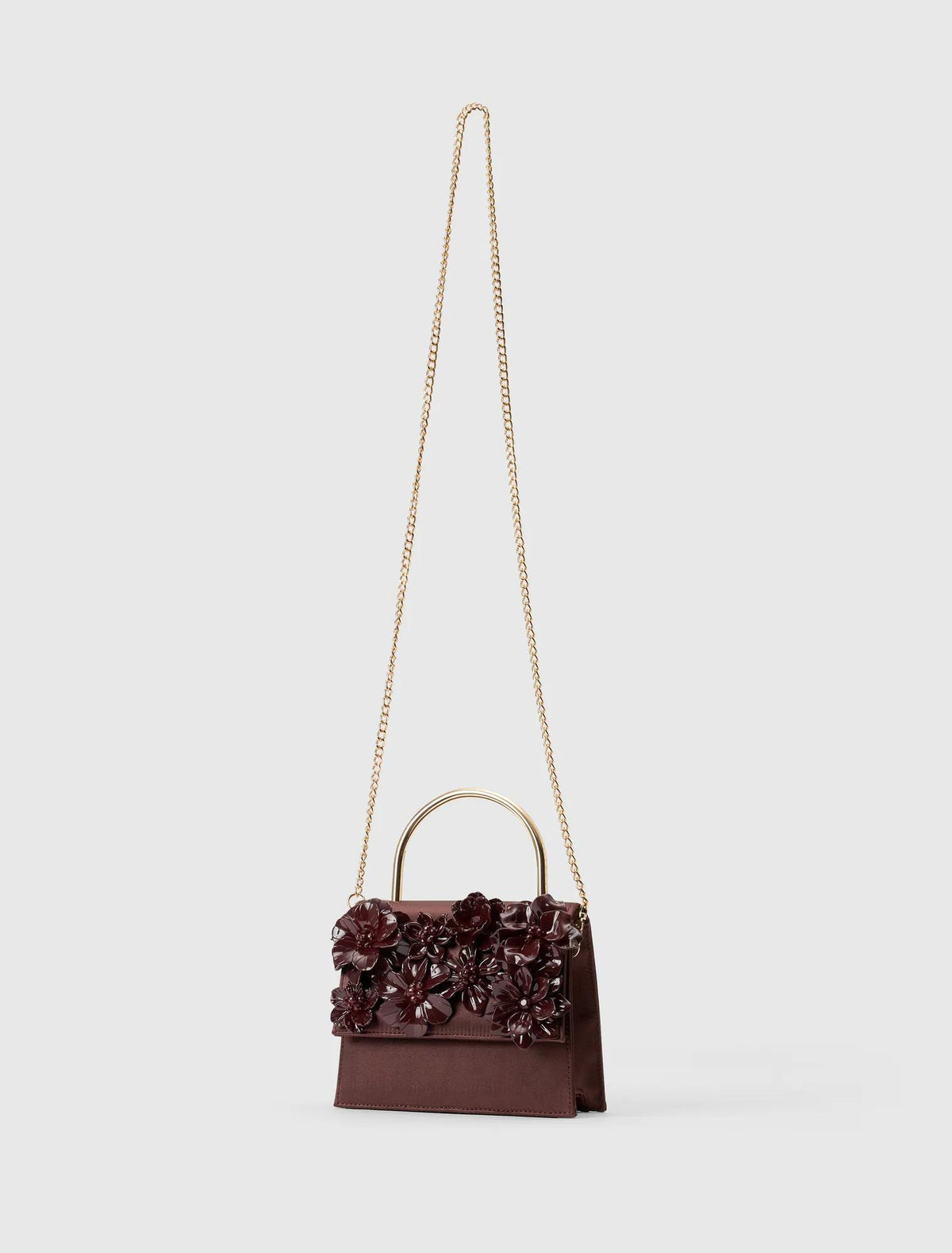 Fifi Flower Top Handle Bag Vintage Merlot_mannequin