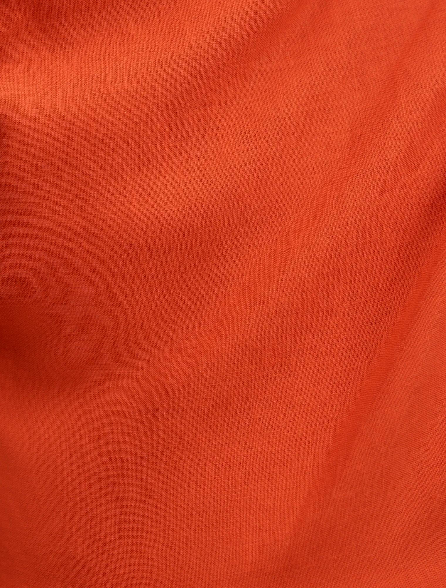 Vinetta Asymmetric Twist Midi Dress Spicy Orange