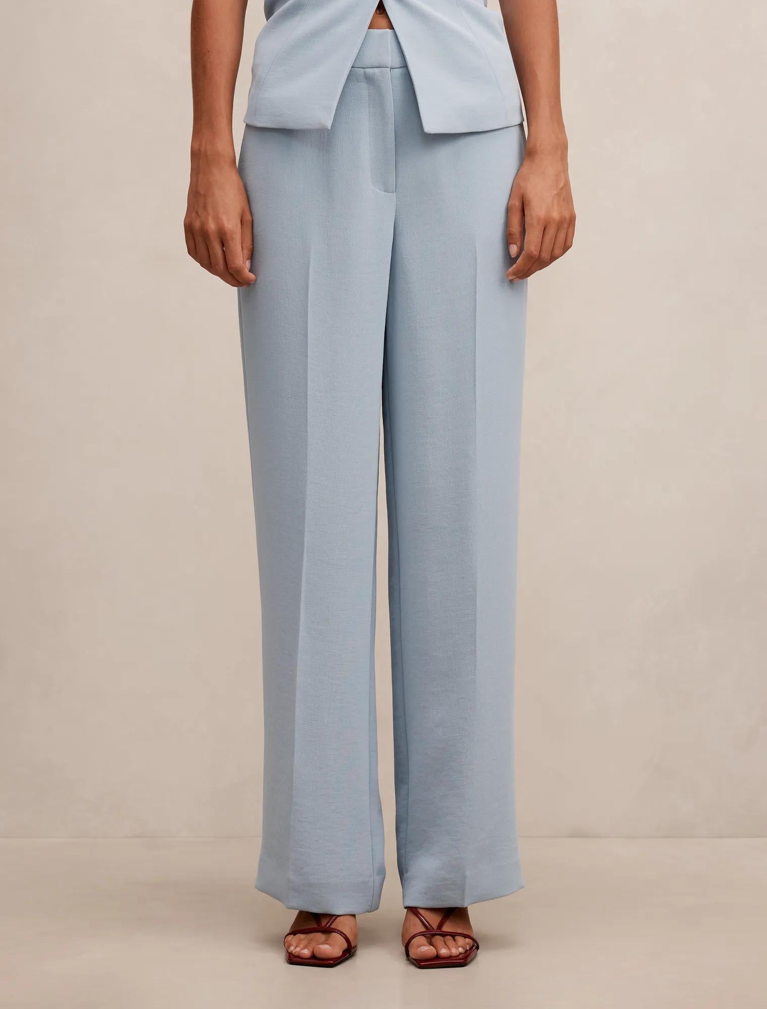 Dani Straight Leg Pants Ice Blue Suit