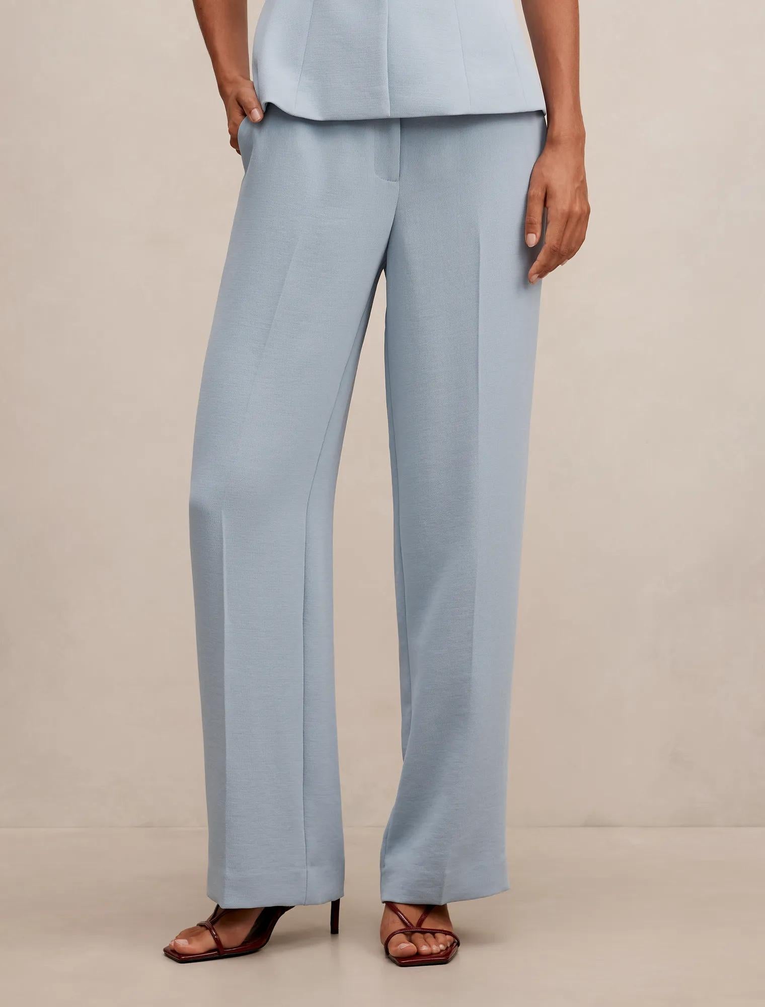 Dani Straight Leg Pants Ice Blue Suit
