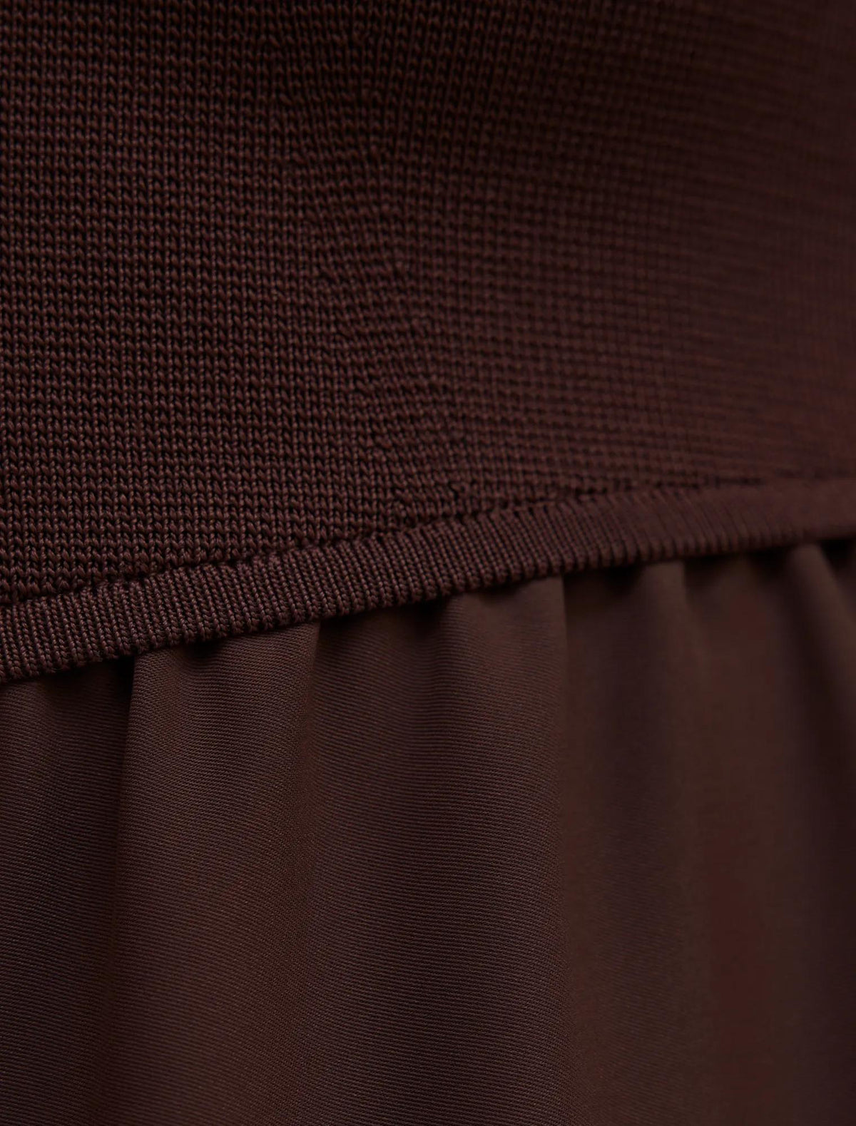 Ariella Woven Mix Midi Dress Chocolate