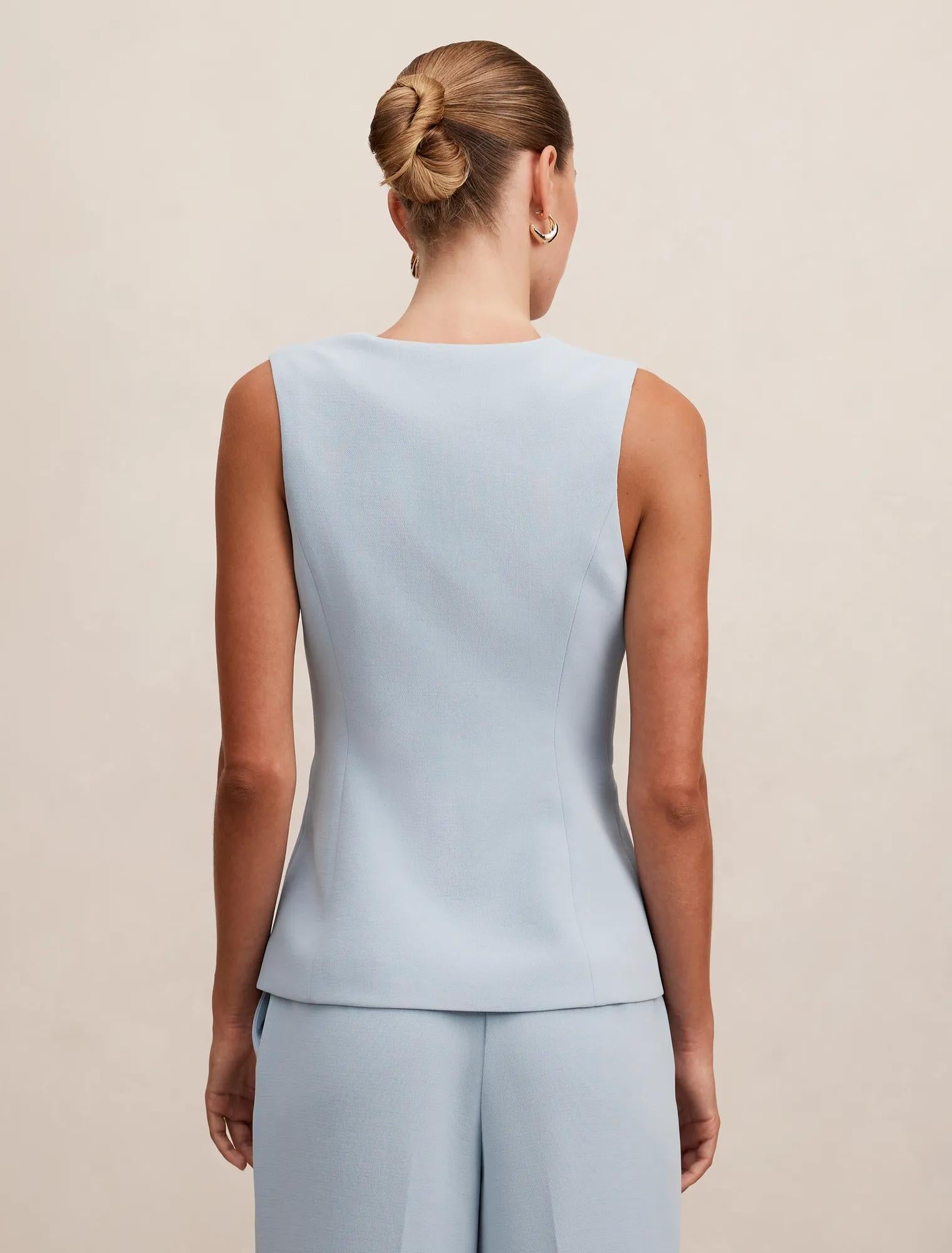 Lindsey Waistcoat Ice Blue Suit