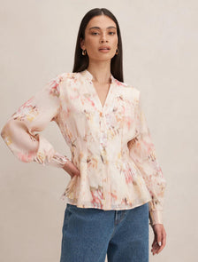 Indie Tuck Blouse Wynora Floral