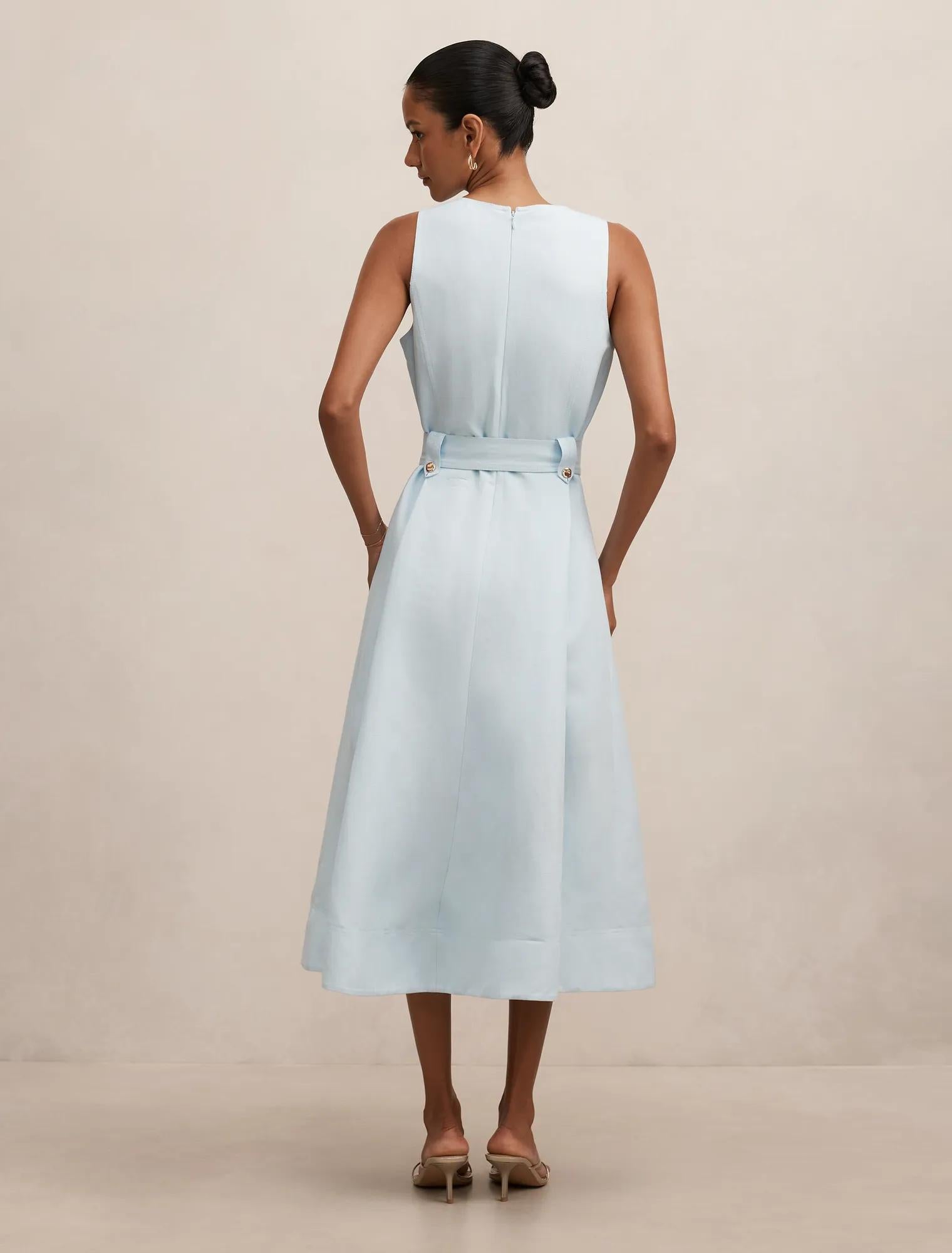 Priscilla Petite Button Down Midi Cooling Spray