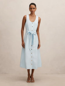 Priscilla Petite Button Down Midi Cooling Spray