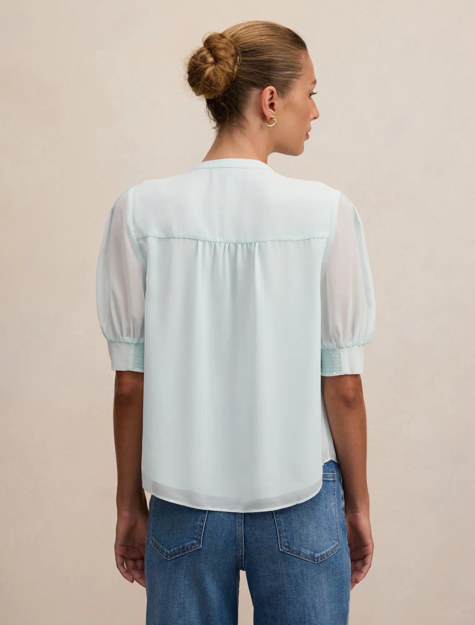 Evie Shirring Blouse Cooling Spray