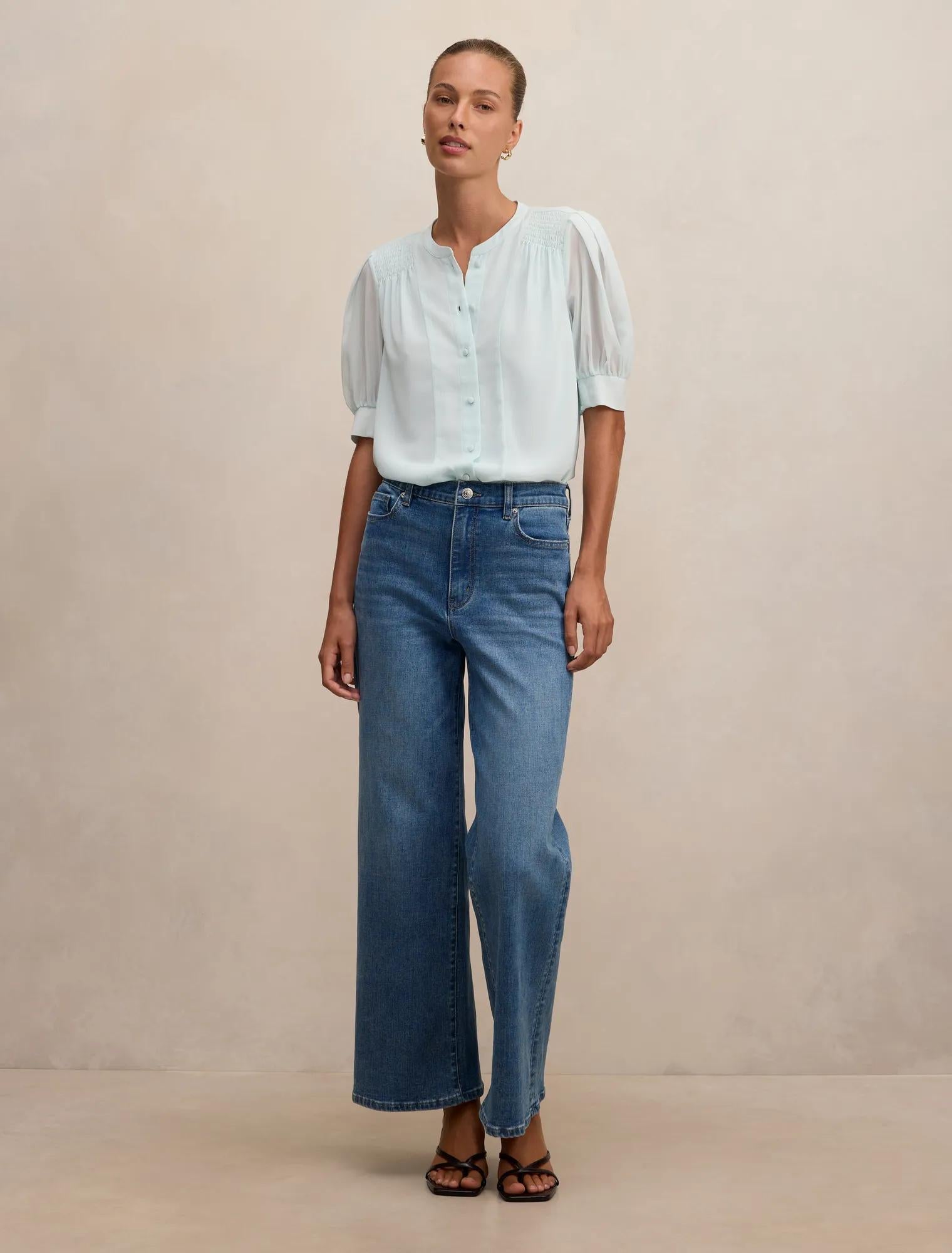 Evie Shirring Blouse Cooling Spray